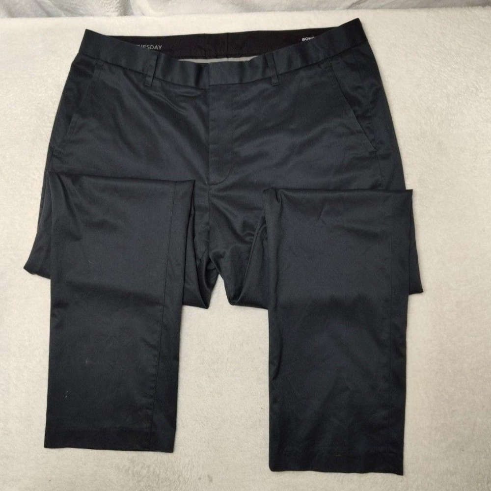 Bonobos Pants Mens 36x30 Black Chino Slim Stretch Tuesday Workday Warrior Work - Picture 3 of 14